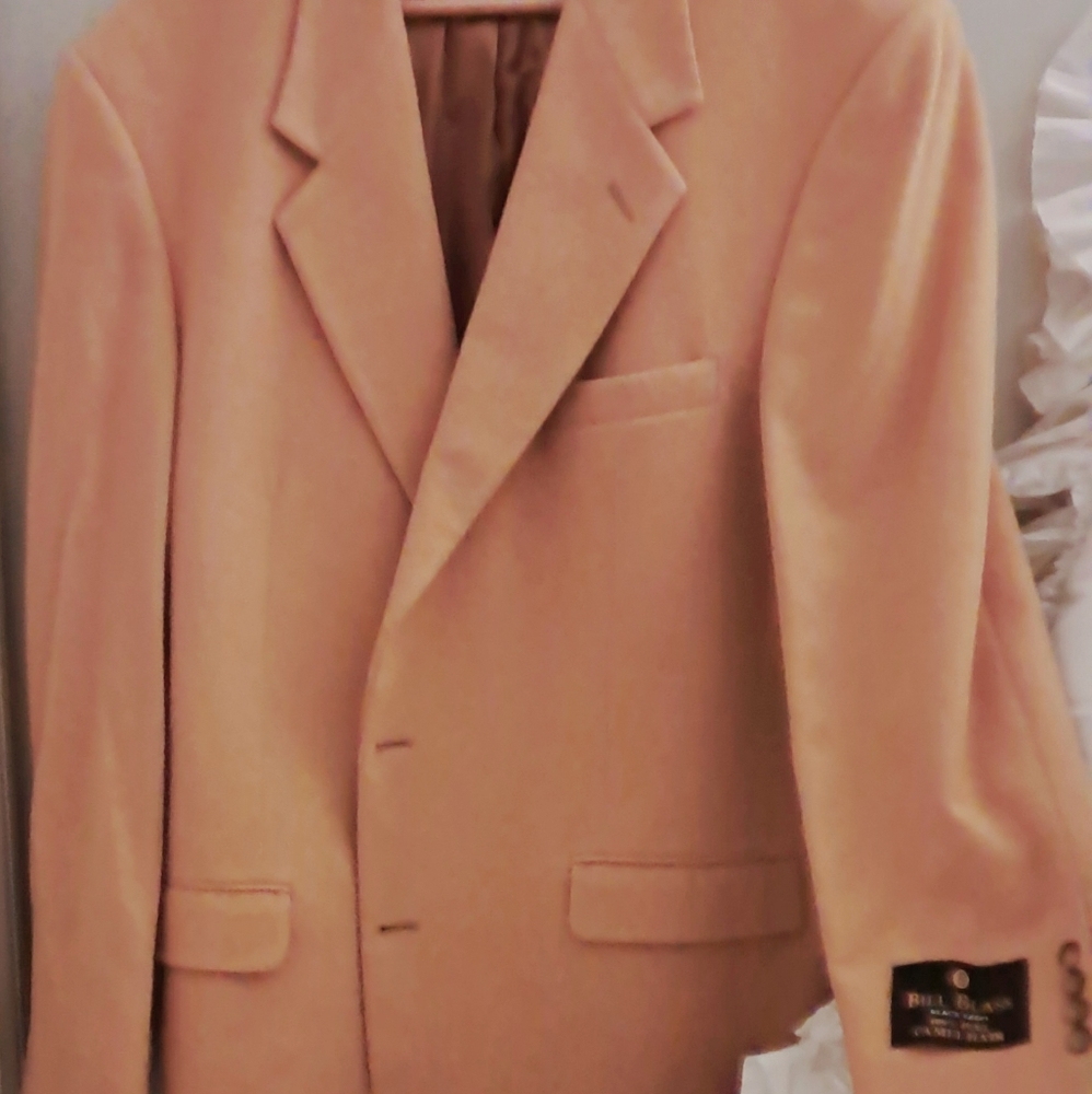 Vtg blk lable Bill Blass 100%Camel hair blazer nwt